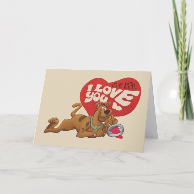 Cartão De Festividades Scooby-Doo - Não é mistério... eu te amo (Frente)