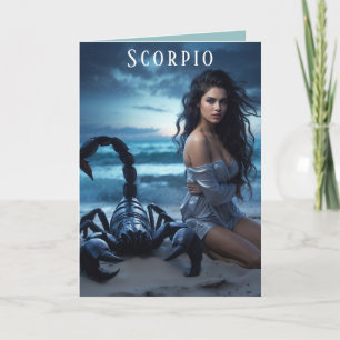 Cartão De Festividades Scorpio Female Aniversário