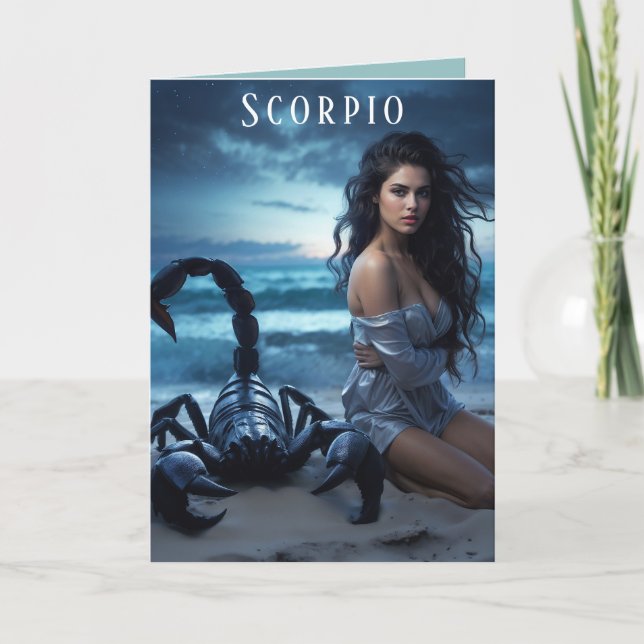 Cartão De Festividades Scorpio Female Aniversário (Frente)
