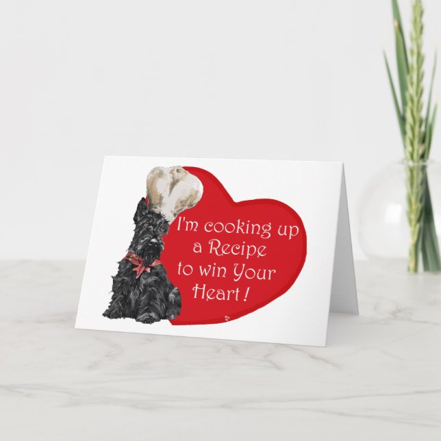 Cartão De Festividades Scottie Chef Namorados (Frente)