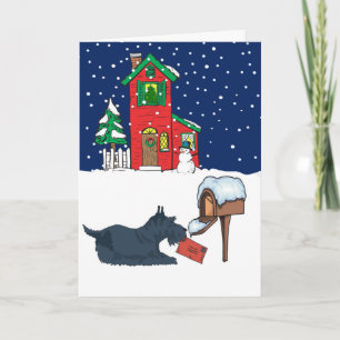 Cartão De Festividades Scottie Christmas