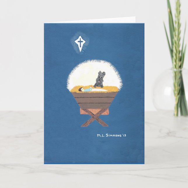 CARTÃO DE FESTIVIDADES SCOTTIE NO COMEDOIRO (Frente)