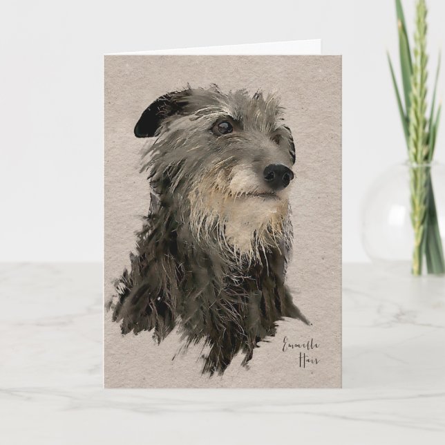 Cartão De Festividades Scottish deerhound Twilight (Frente)