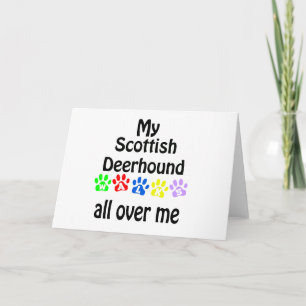 Cartão De Festividades Scottish Deerhound Walks Design
