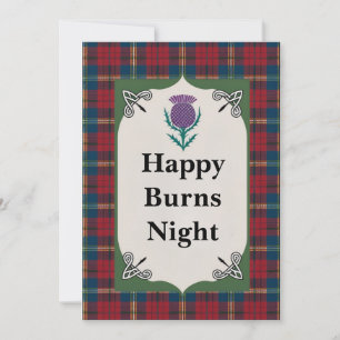 Cartão De Festividades Scottish Happy Burns Night Saudações