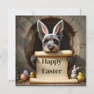 Cartão De Festividades Scottish Terrier dog e a mensagem