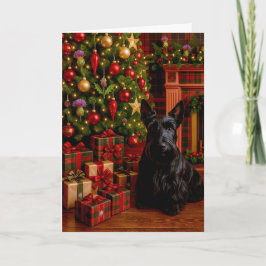 Cartão De Festividades Scottish Terrier Holiday Card
