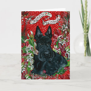Cartão De Festividades Scottish Terrier Xmas