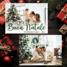 Script Buon Natale Photo Holiday Card