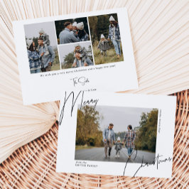 Cartão De Festividades Script Calliographic Retrair Foto de Natal