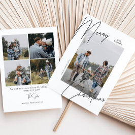 Cartão De Festividades Script Calliographic Retrair Foto de Natal