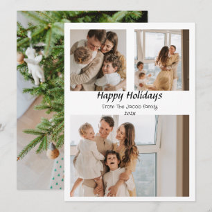 Cartão De Festividades Script de feriados natalinos centrado em três foto