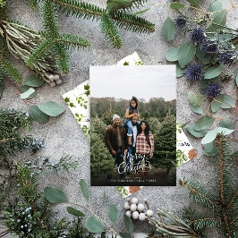 Cartão De Festividades Script de Natal do Moderno Elegante 1