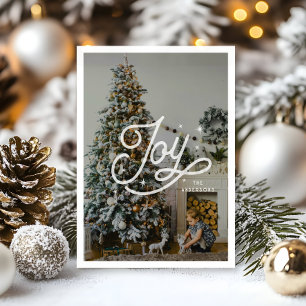 Cartão De Festividades Script em negrito de Fotografia da família Stars d
