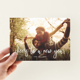 Cartão De Festividades Script Moderno Anima Uma Foto De Ano Novo