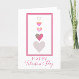 Cartão De Festividades Script Moderno de Corações de feliz dia de os namo