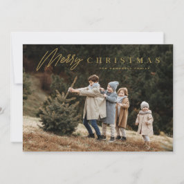 Cartão De Festividades Script Simples Feliz Natal 3 Foto