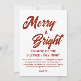 Cartão De Festividades Script Vermelho de Natal feliz e Brilhante