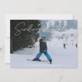 Cartão De Festividades Script White Overlay Enviar Namorados de Fotografi