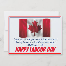 Cartão De Festividades Scriptação de Sinalizador CANADA DE DIA DE TRABALH