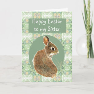 Cartão De Festividades Scripture Easter Greetings Sister Cute Rabbit