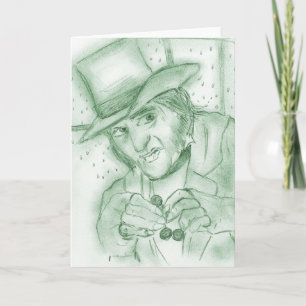 Cartão De Festividades Scrooge in Green