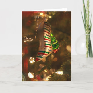 Cartão De Festividades Se os ajustados dos calçados