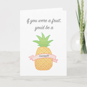 Cartão De Festividades Se você fosse um Dia de os namorados Fruta