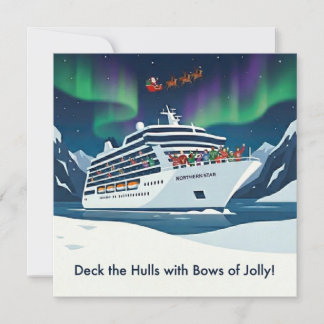 Cartão De Festividades Sea-son’s Greetings. Christmas card for cruisers!