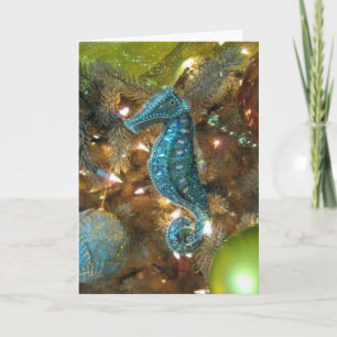 Cartão De Festividades "Seahorse Christmas"  Greeting Card
