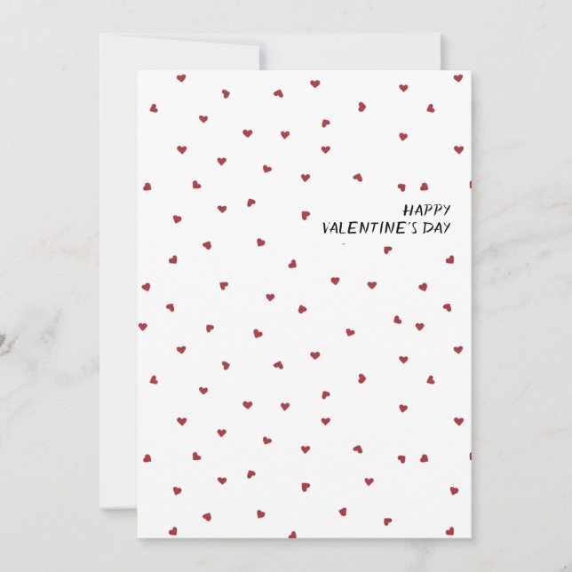 Cartão De Festividades Seamless Tiny Hearts Happy Valentine's Day  (Frente)