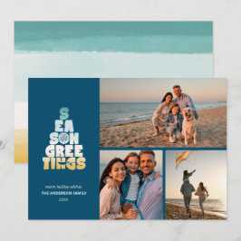 Cartão De Festividades Seas De Praia E Saudações