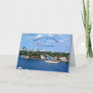 Cartão De Festividades Seas n Saudações de Sunny Ft Lauderdale Florida
