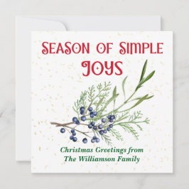 Cartão De Festividades Season of Simple Joys Blue Juniper Christmas