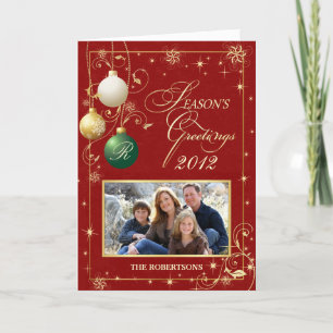 Cartão De Festividades Seasons Greeting Cards - Holiday Photo Template