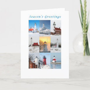 Cartão De Festividades Season's Greetings, Lighthouse Collection