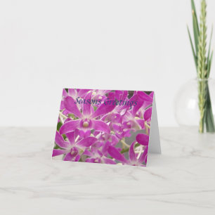 Cartão De Festividades Seasons Greetings Orchids
