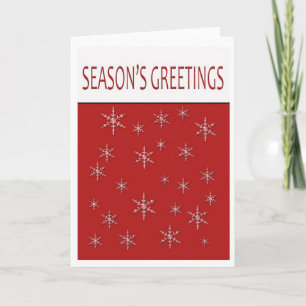 Cartão De Festividades seasons greetings snowflakes