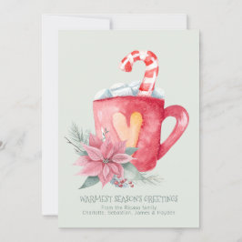 Cartão De Festividades Seasons Personalizados Saudações Chocolate Quente