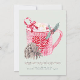 Cartão De Festividades Seasons Saudações Chocolate Quente E Marshmallow