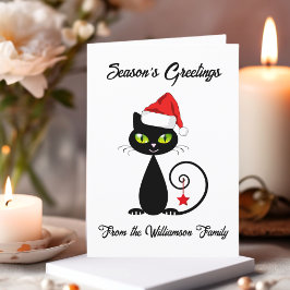 Cartão De Festividades Seasons Saudações Negra Papai Noel Natal
