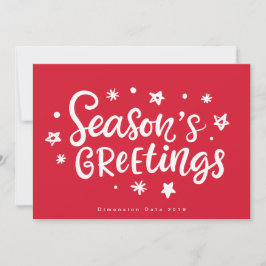 Cartão De Festividades Seasons Saudações Red Corporate Holiday Card