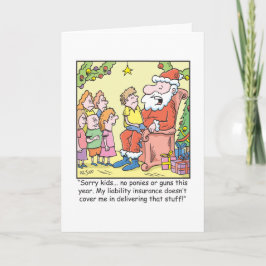 Cartão De Festividades Seguro dos desenhos animados do Natal para Papai