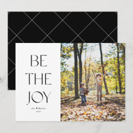 Cartão De Festividades Seja a alegria simples, uma foto de Natal