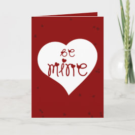 Cartão De Festividades Seja Meu Amor Corações Dia dos Namorados Dobrado
