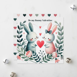 Cartão De Festividades "Seja Meu Coelho de São Valentim" Coelhos em Grina