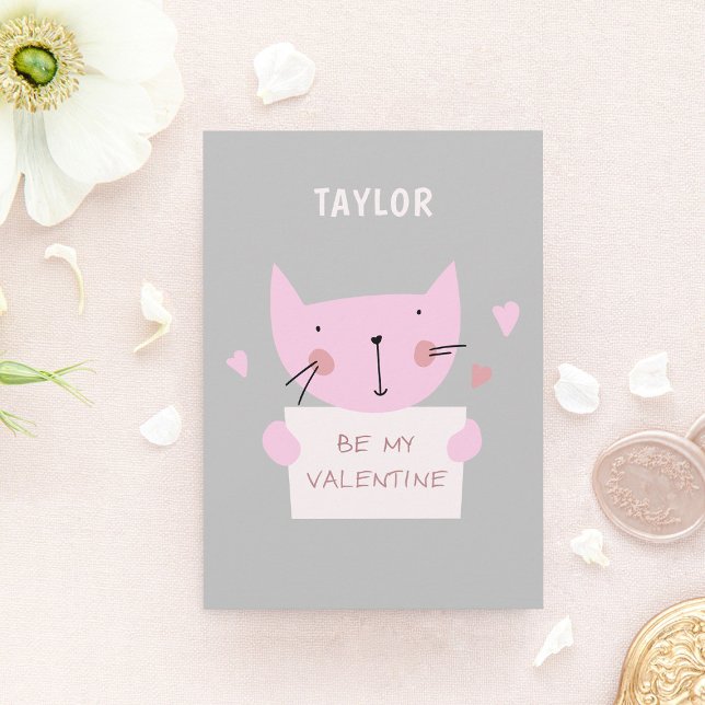 Cartão De Festividades Seja meu gato do Dia dos Namorados (Criador carregado)
