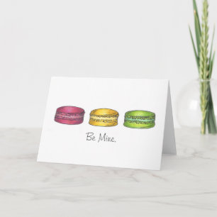 Cartão De Festividades Seja meu Macaron Cookies Dia de os namorados Cartã