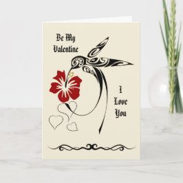 Cartão De Festividades Seja Meu Namorados - Eu Te Amo - Hummingbird