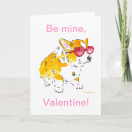 Cartão De Festividades Seja Meu, Namorados! Placa Corgi